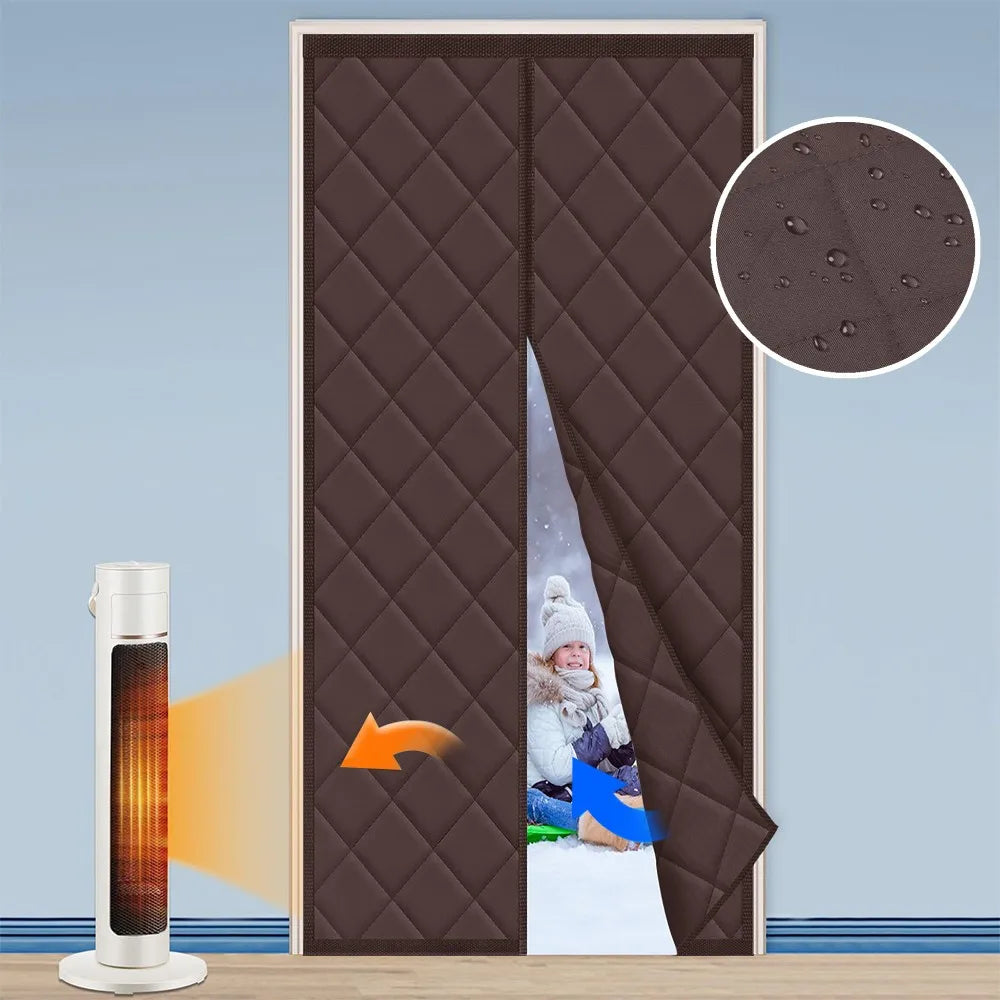 Magnetic Thermal Door Curtain Draft & Noise Blocker