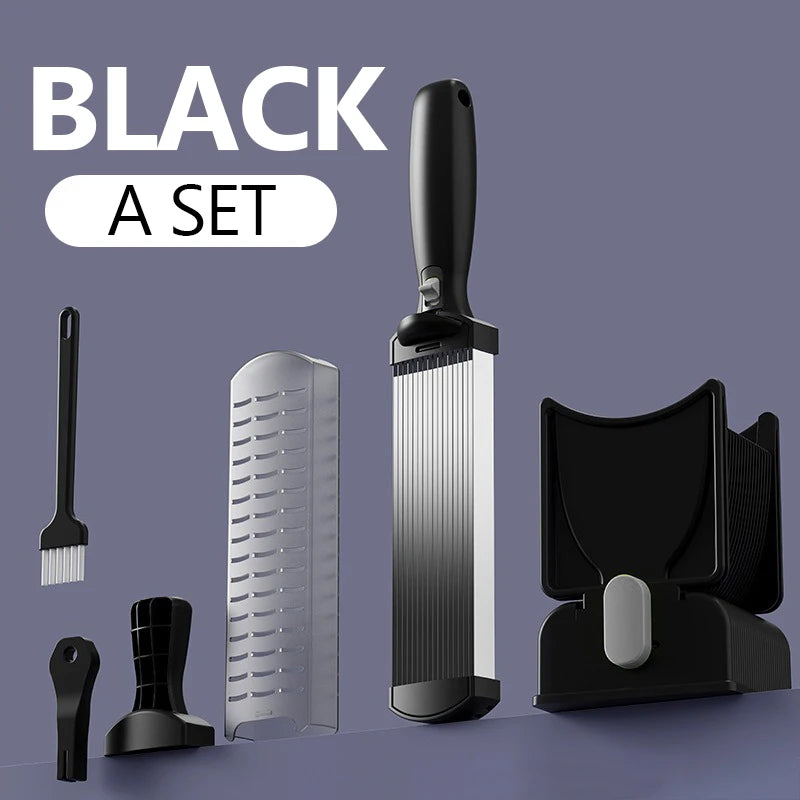 Premium Manual Meat Cutter - Black set with all components