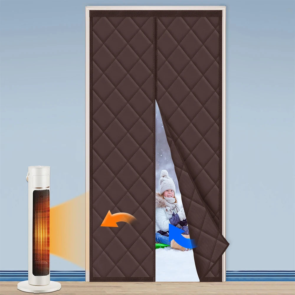 Magnetic Thermal Door Curtain Draft & Noise Blocker