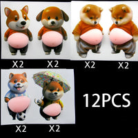 Cute 3D Shiba Inu Self Adhesive Decor