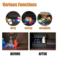 Folding Leather Car Trunk Organizer