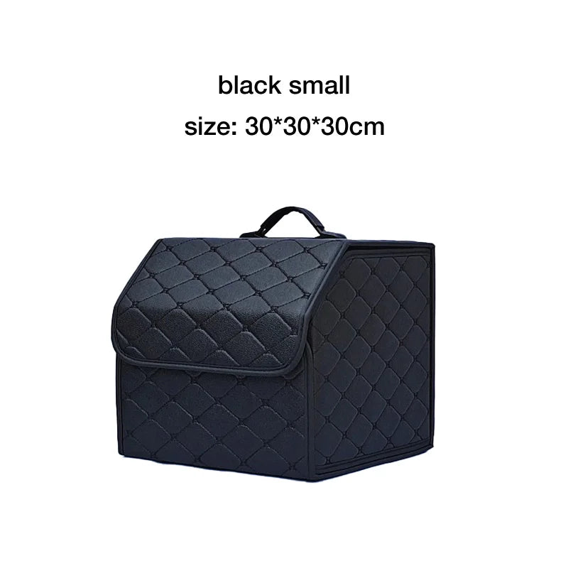 Folding Leather Car Trunk Organizer