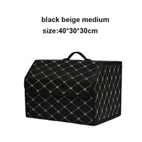Folding Leather Car Trunk Organizer