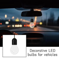 Mini Glass Ambient Light Bulb Car Ornament