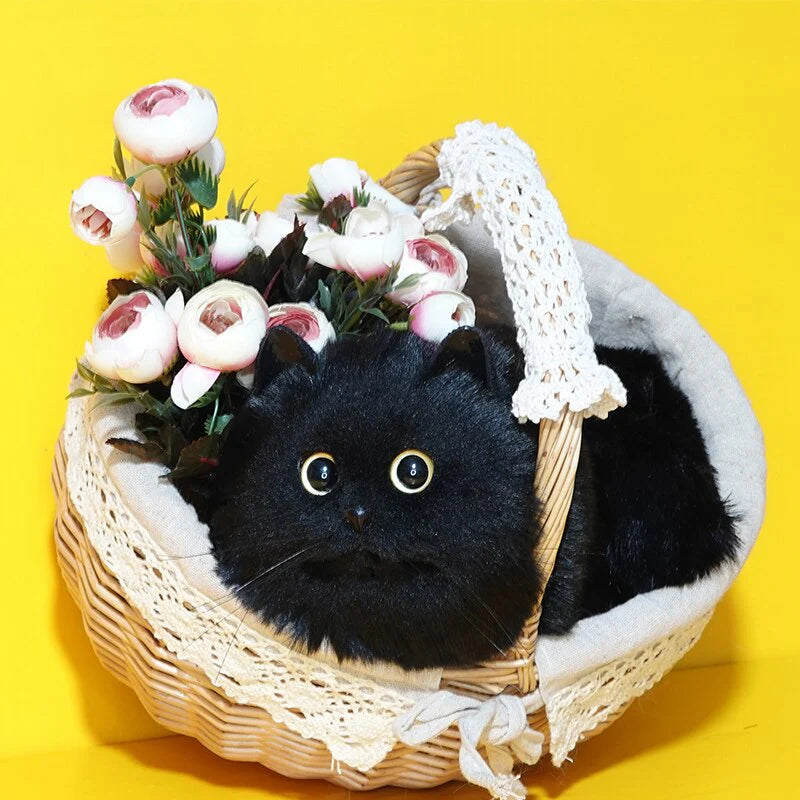Realistic Handmade Furry Cat Shoulder Bag