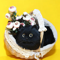 Realistic Handmade Furry Cat Shoulder Bag
