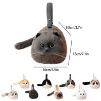 Realistic Handmade Furry Cat Shoulder Bag