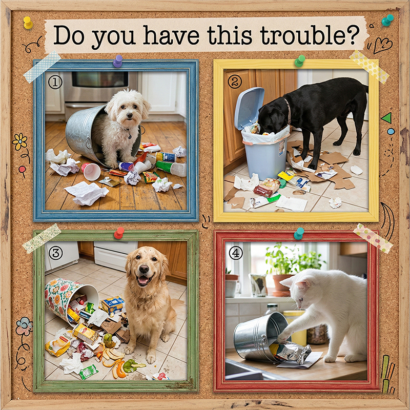 Space-Saving Wall-Mounted Smart Lid Trash Bin