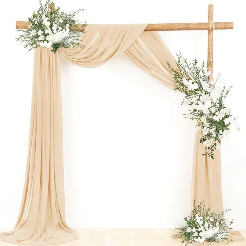 6 to 10 Meters Wedding Sheer Arch Decor Drapes Chiffon Fabric Draping Curtain Drapery Party Supplies Hanging Decoration