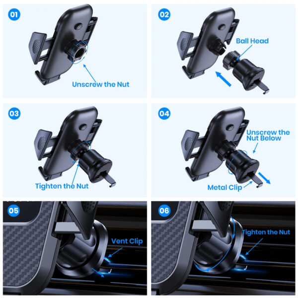TOPK Auto-Locking Car Phone Mount