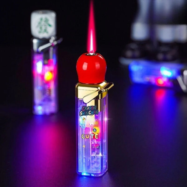 Rotating Dice LED Jet Flame Lighter - Windproof