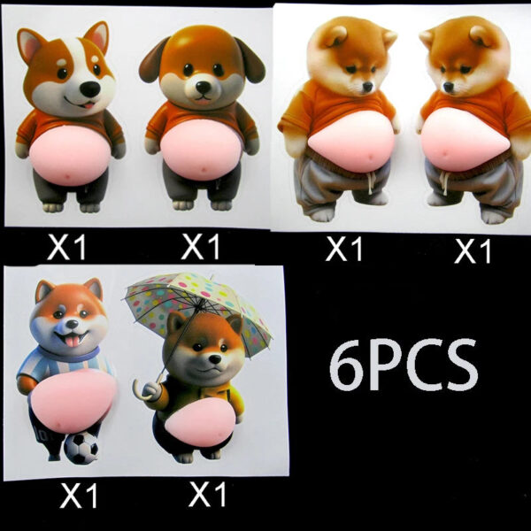 S5ed32c5483de49a9b359a3ec14bc5f1a1.jpg Cute 3D Shiba Inu Self Adhesive Decor