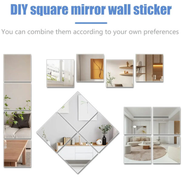 3D Acrylic Mirror Wall Stickers - Stylish Home Decor