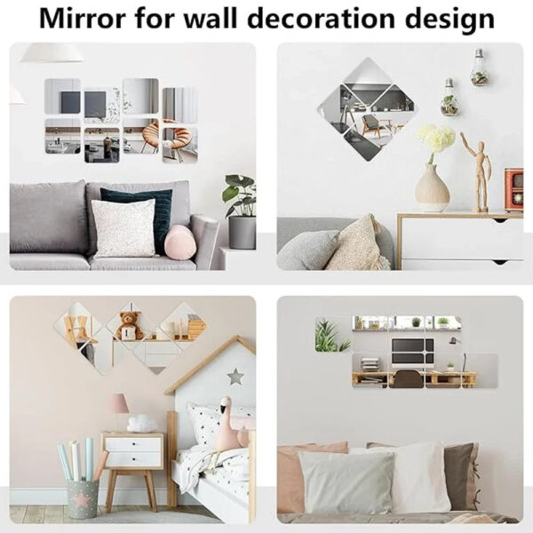 3D Acrylic Mirror Wall Stickers - Stylish Home Decor