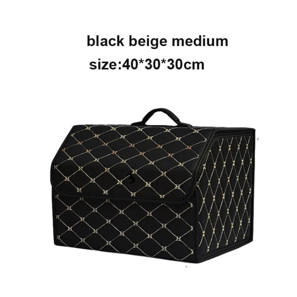 Folding Leather Car Trunk Organizer