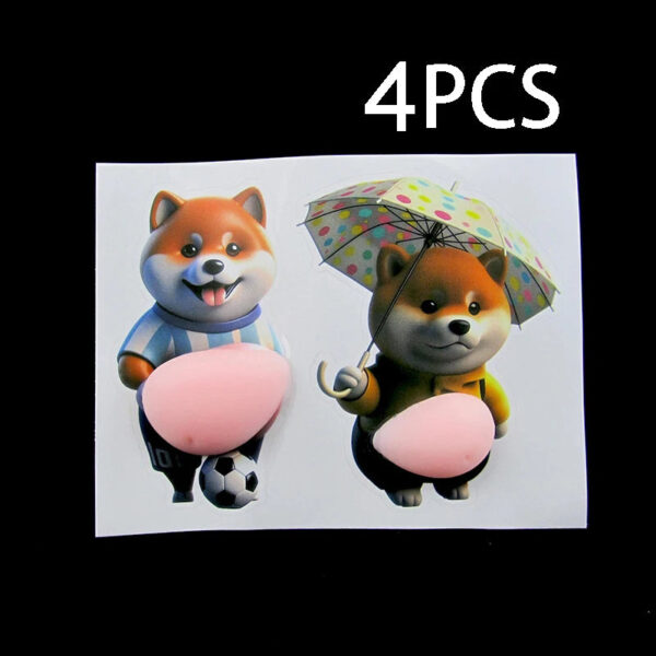 Sff817d36c8834fbb8220c1bea4547a9ci.jpg Cute 3D Shiba Inu Self Adhesive Decor